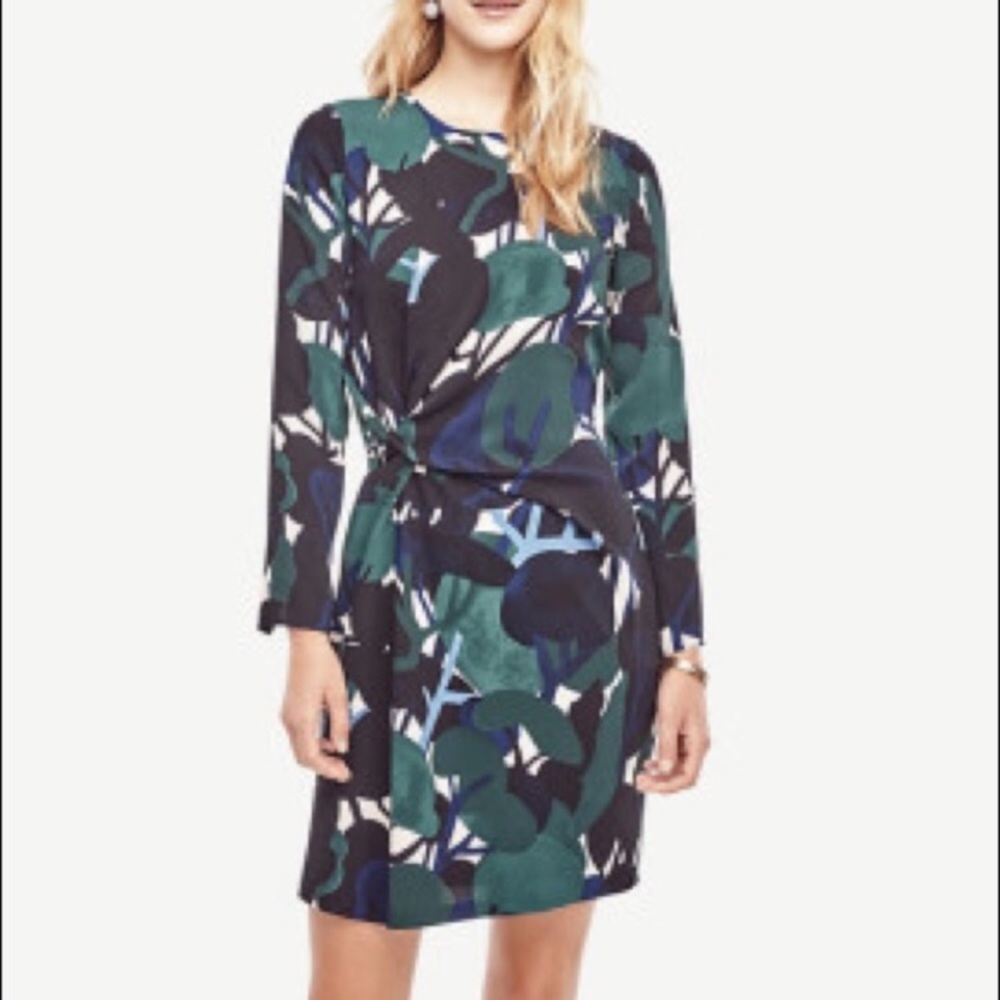 ann taylor forest blossom knot dress